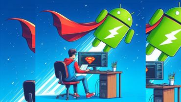 image depicting super android with developer