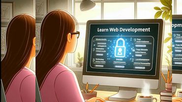 image showing a user searching top websites for learning web development