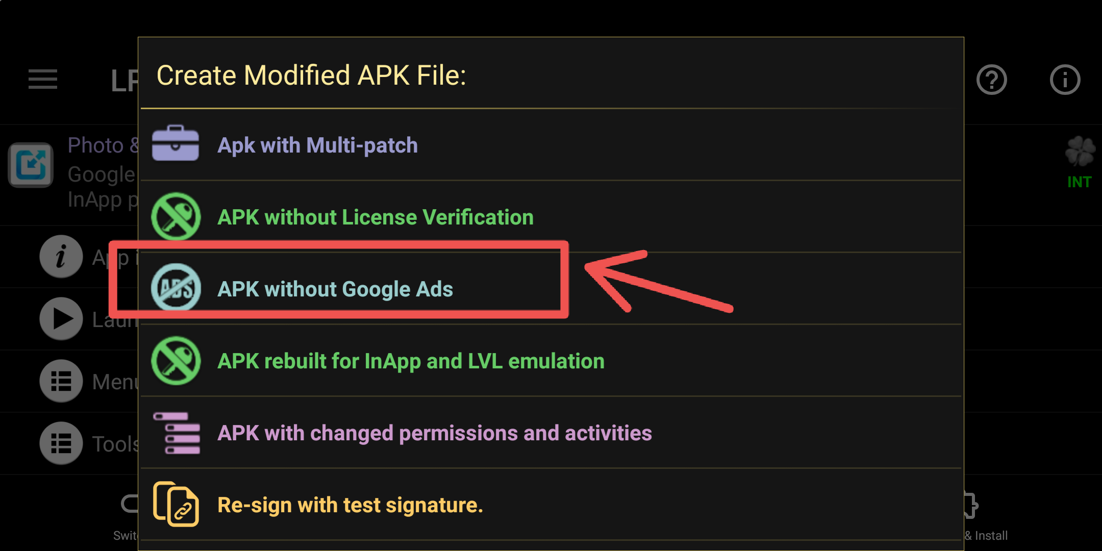 dialog showing remove ads button